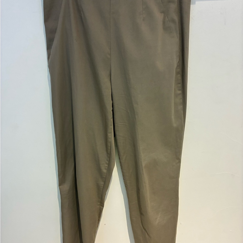 Parachute taupe pants with zippered bottoms made by Elm